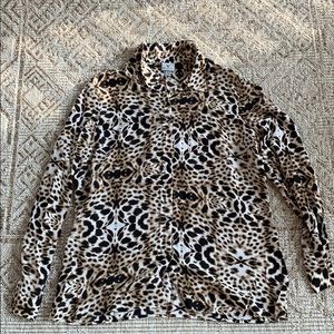 🎄Worthington Cheetah Button-Down Shirt - XL Tall
